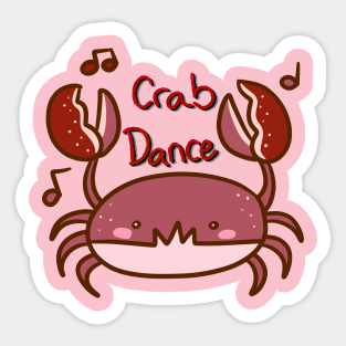 Red Crab Dance Sticker